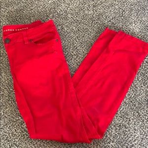 Red Lauren Conrad skinny denim LC